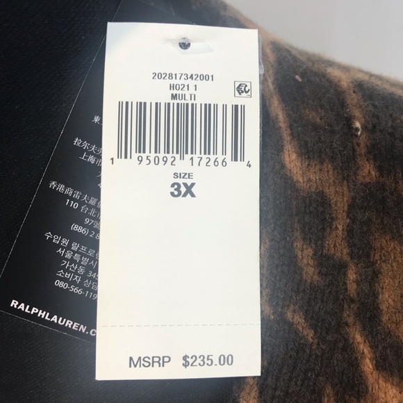 LAUREN Ralph Lauren Plus Size Animal Print Cardigan - Picture 13 of 14